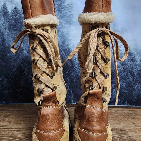 Alviero Martini Italian Leather Geo Boots | Women's 5.5 (36 EUR) - Picture 13 of 14